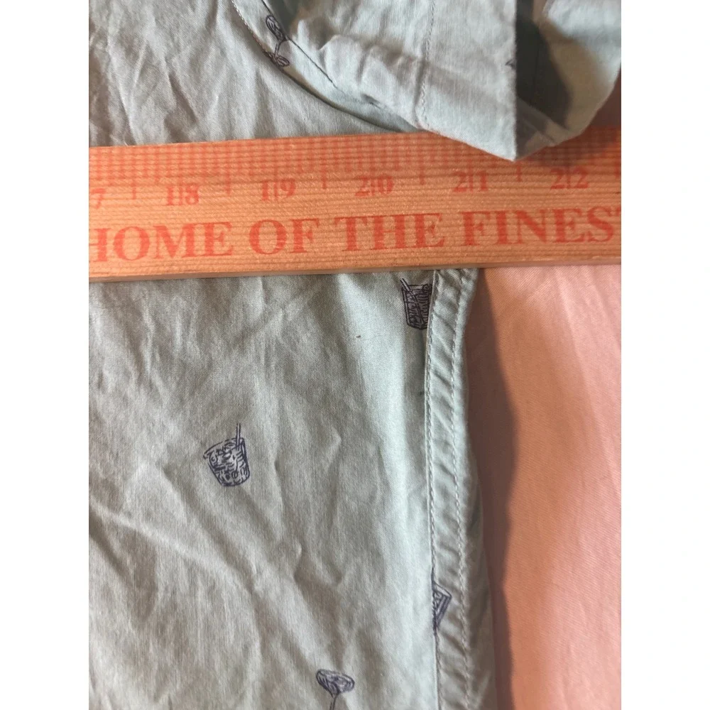 J.Crew Button Down Shirt Mens M Mint Green Cocktail Print H4743 SU18